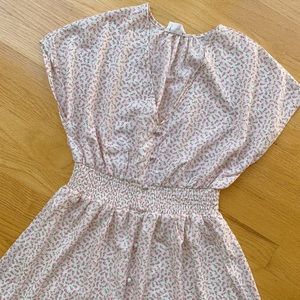 sienna sky white with pink ditsy floral dress